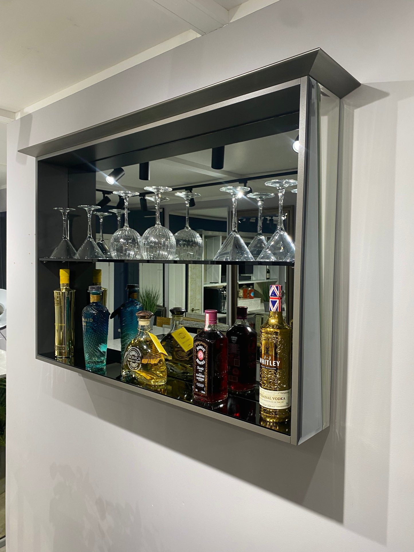 Shard Wall Bottle & Glass Shelf