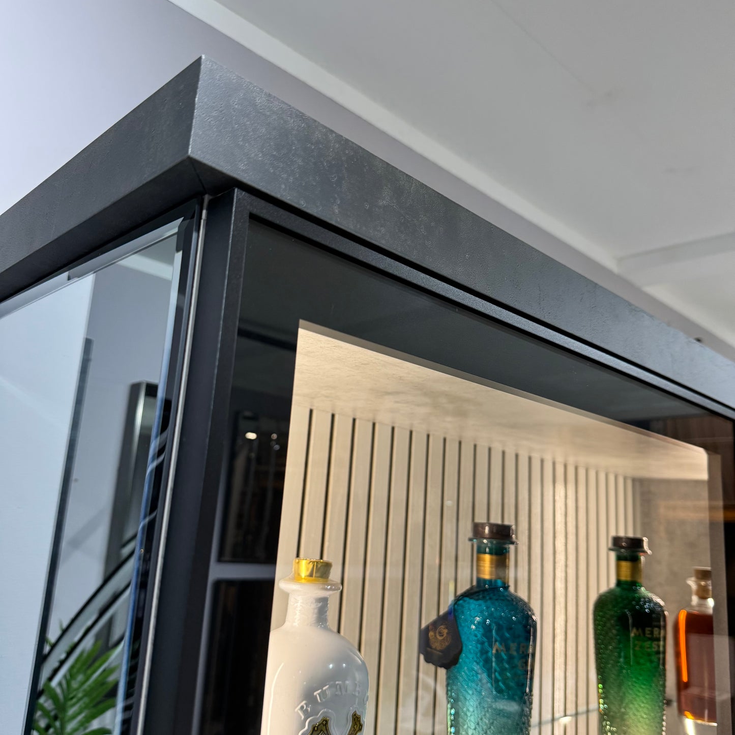 Chimento Concrete Effect Drinks / Cocktail Cabinet