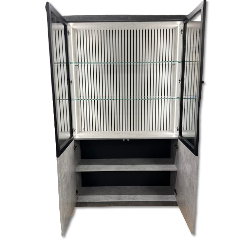 Chimento Concrete Effect Drinks / Cocktail Cabinet