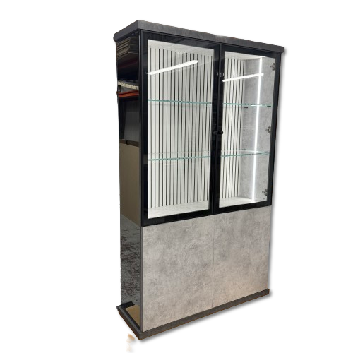 Chimento Concrete Effect Drinks / Cocktail Cabinet