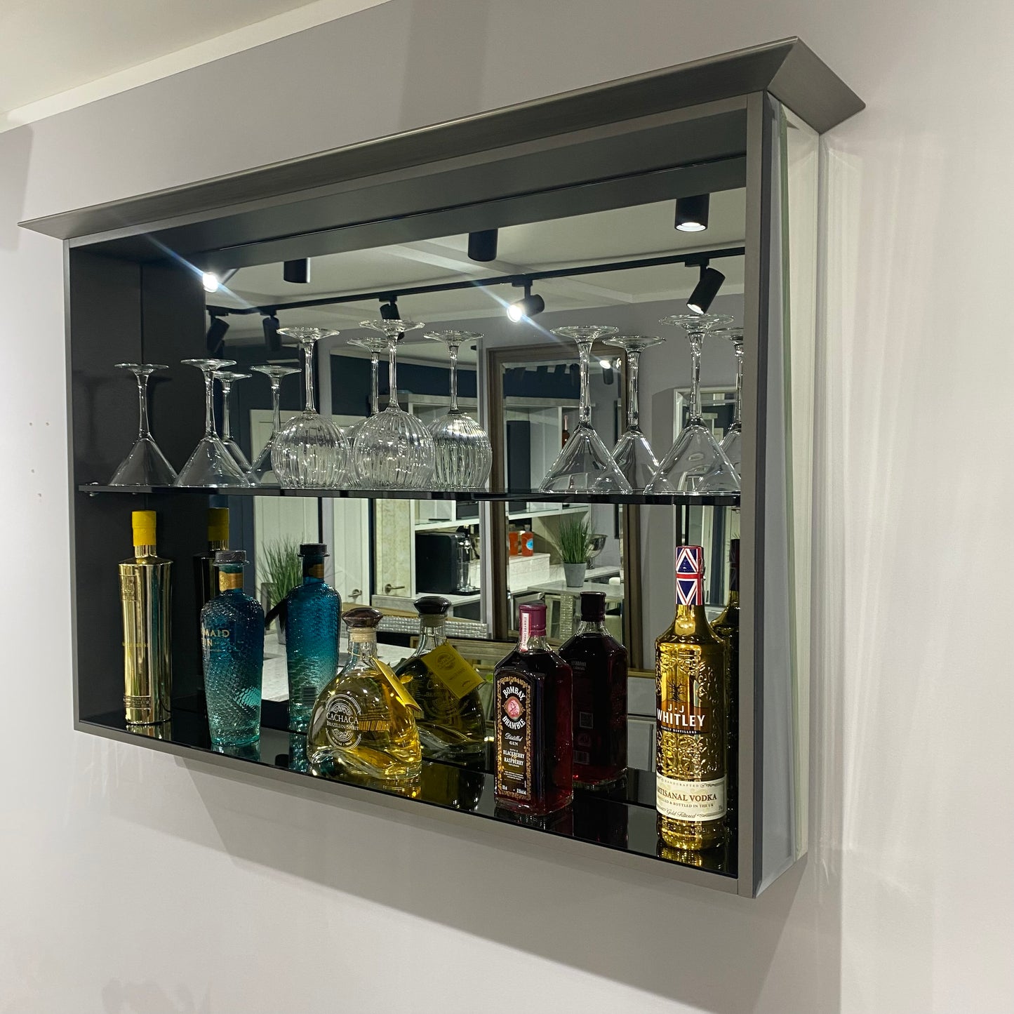 Shard Wall Bottle & Glass Shelf