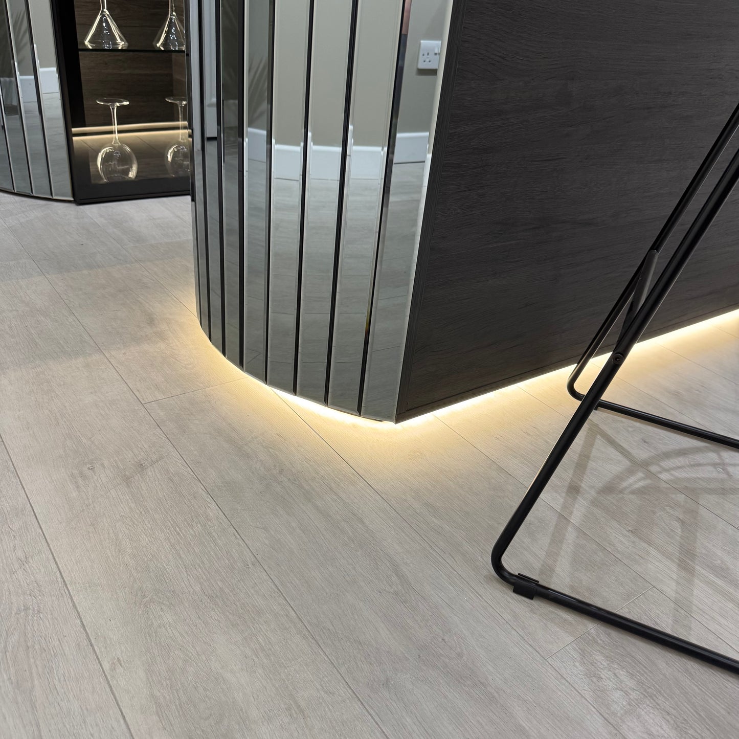 The Curvature Grey Full Home Bar Set