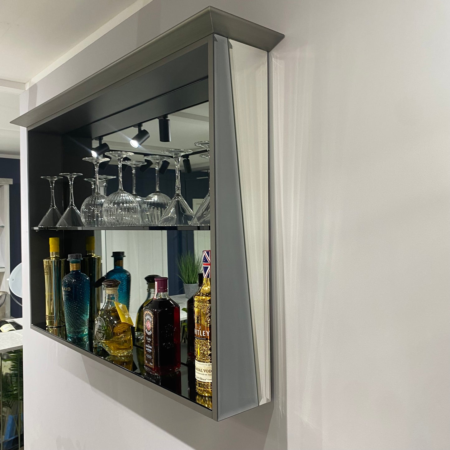 Shard Wall Bottle & Glass Shelf