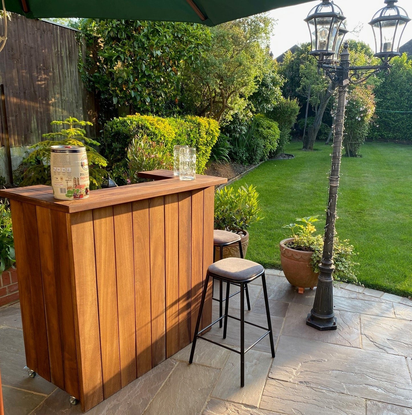 Iroko Outdoor Wooden Bar