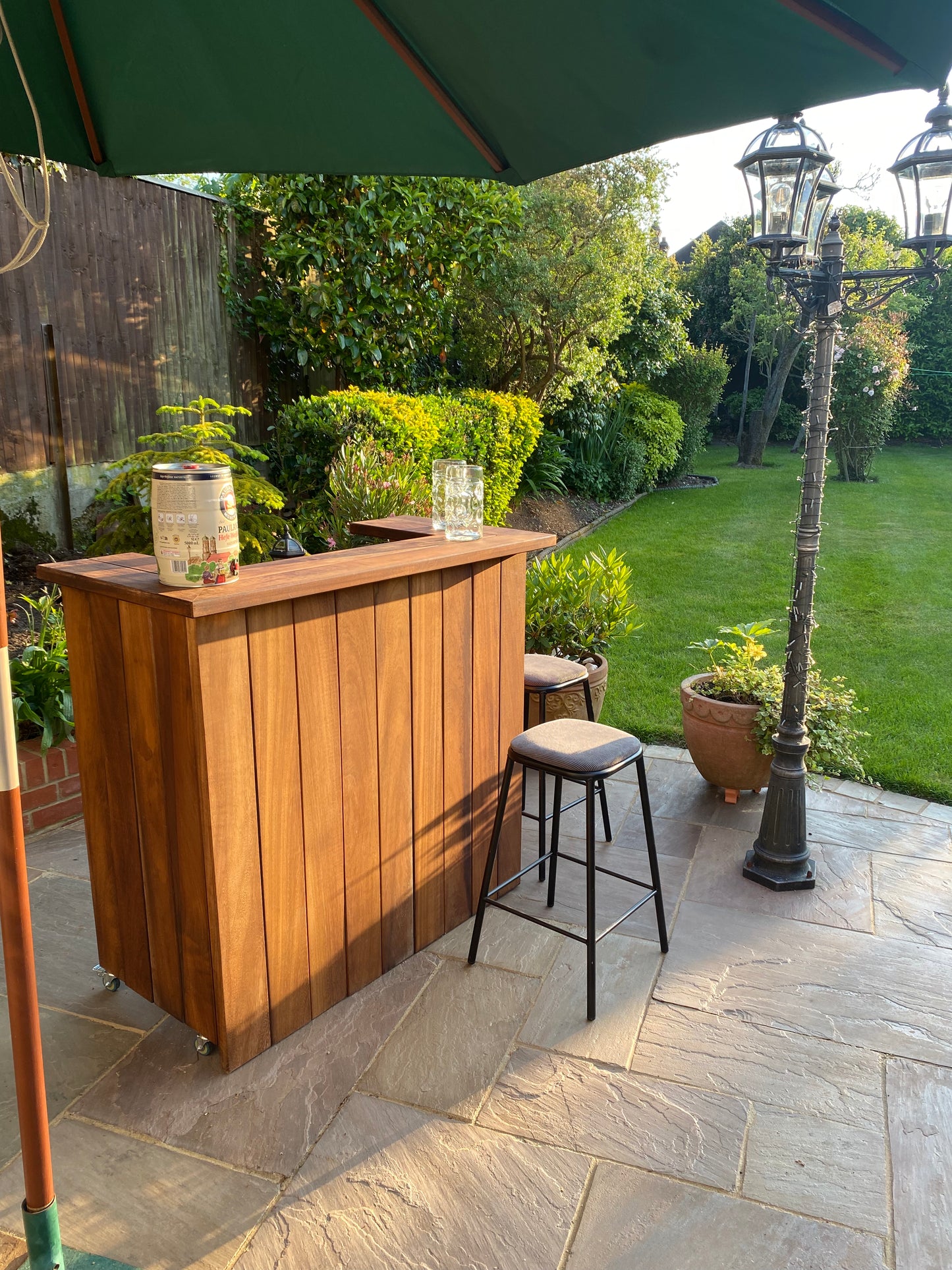 Iroko Outdoor Wooden Bar