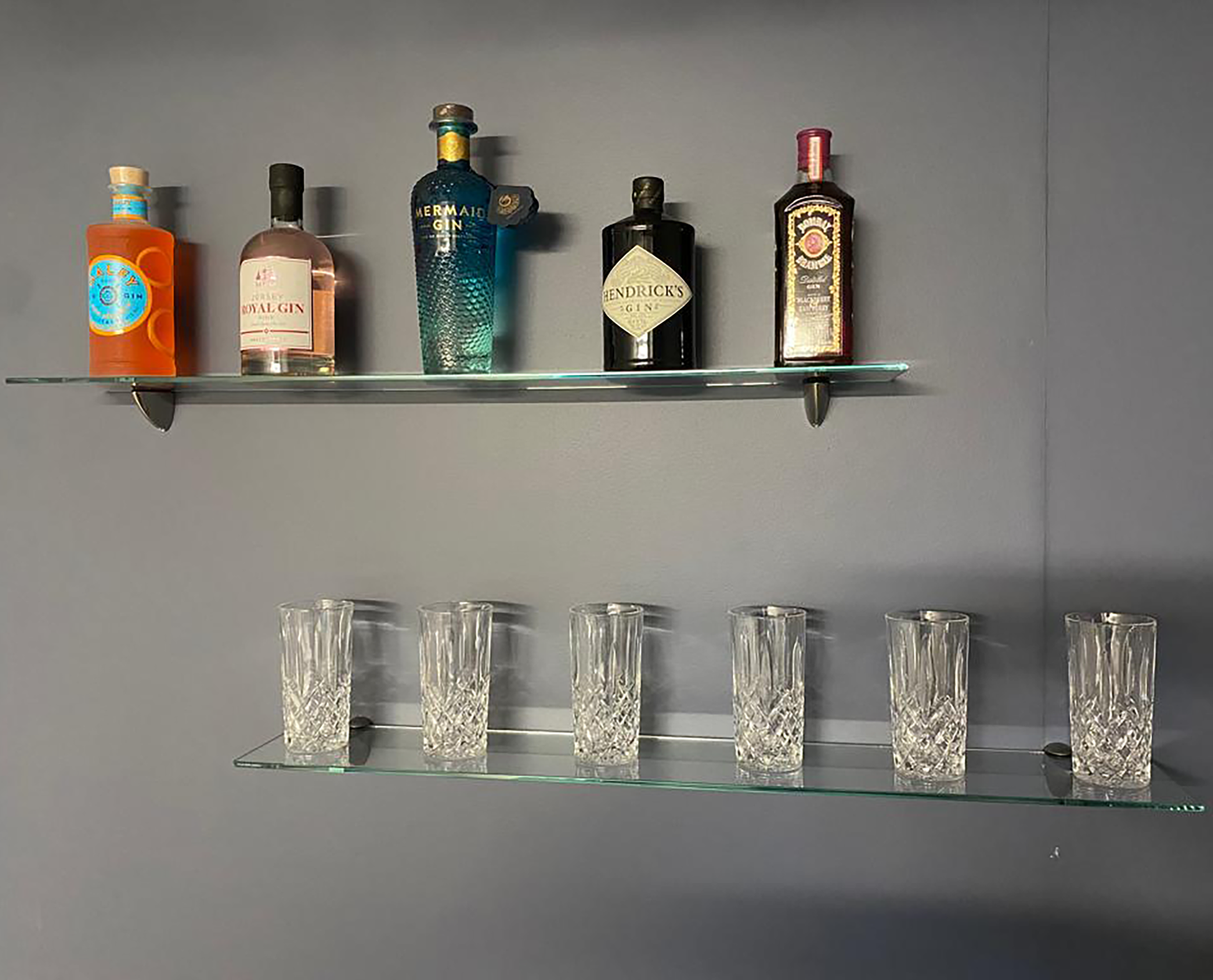 Clear Glass Shelf RP Bars
