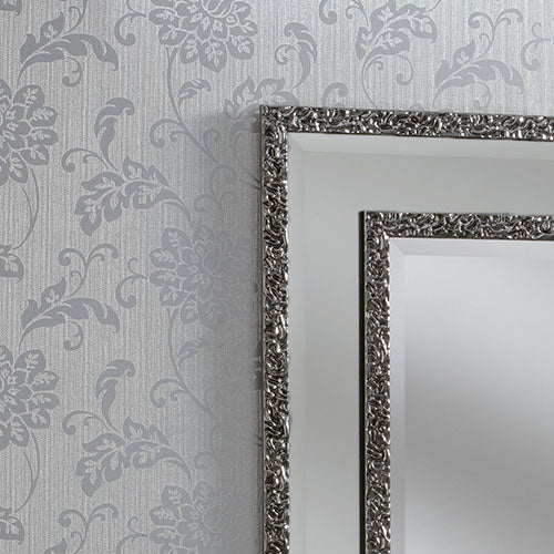 Corner shot luxury double layered grey frame look Wall Mirror