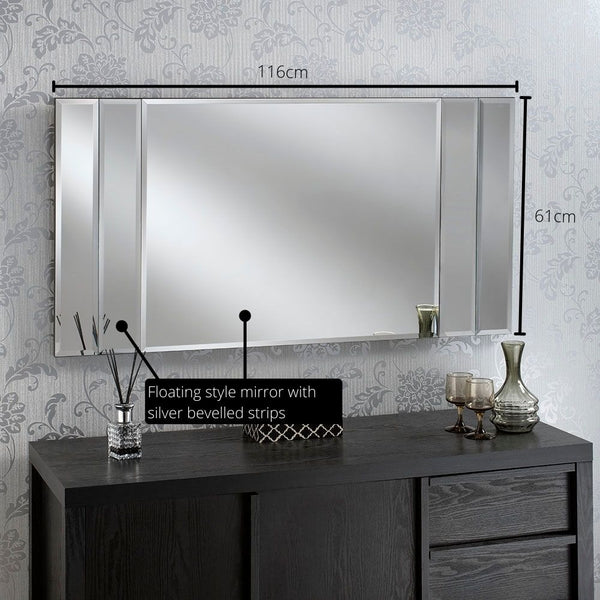 Ontario Wall Mirror | Silver 116 x 61cm