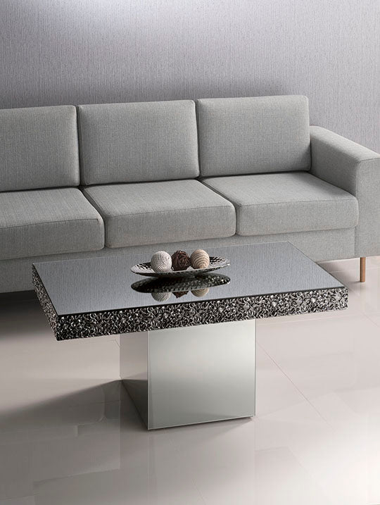 Vesuvio Mirrored Coffee Table | Grey freeshipping - RP Bars