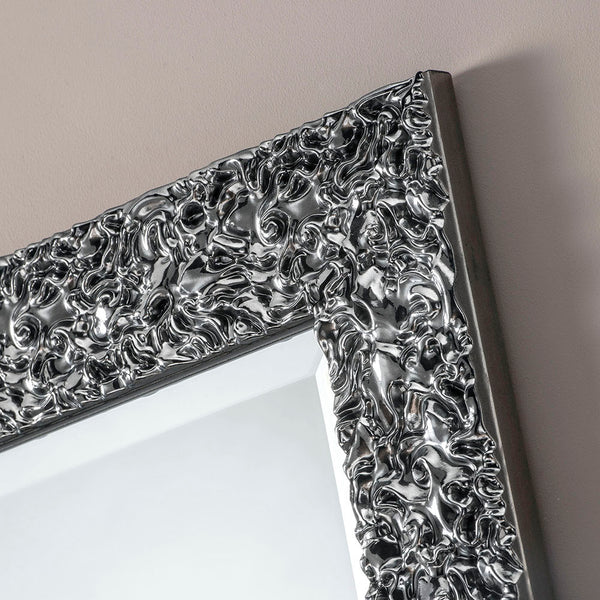 Corner shot Luxury Wall Mirror with lava style pattern frame