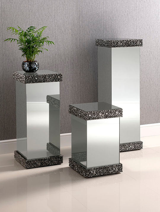 Vesuvio Mirrored Plinths | Grey freeshipping - RP Bars