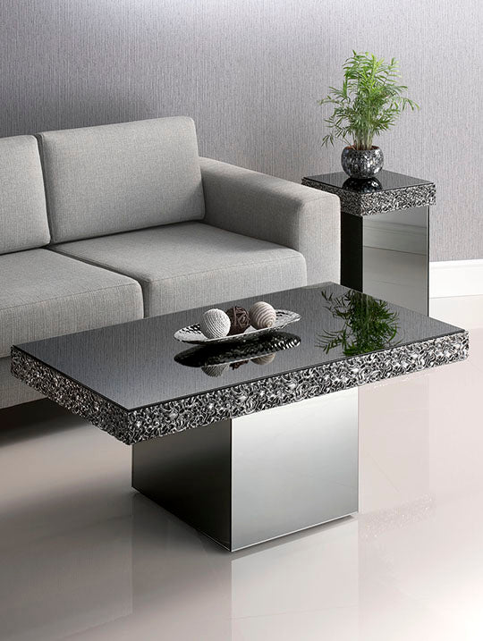 Vesuvio Mirrored Coffee Table | Grey freeshipping - RP Bars